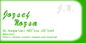 jozsef mozsa business card